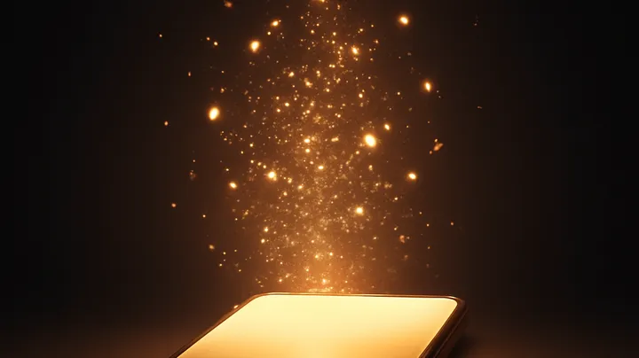 CROWNBD COM Modern phone with glowing screen